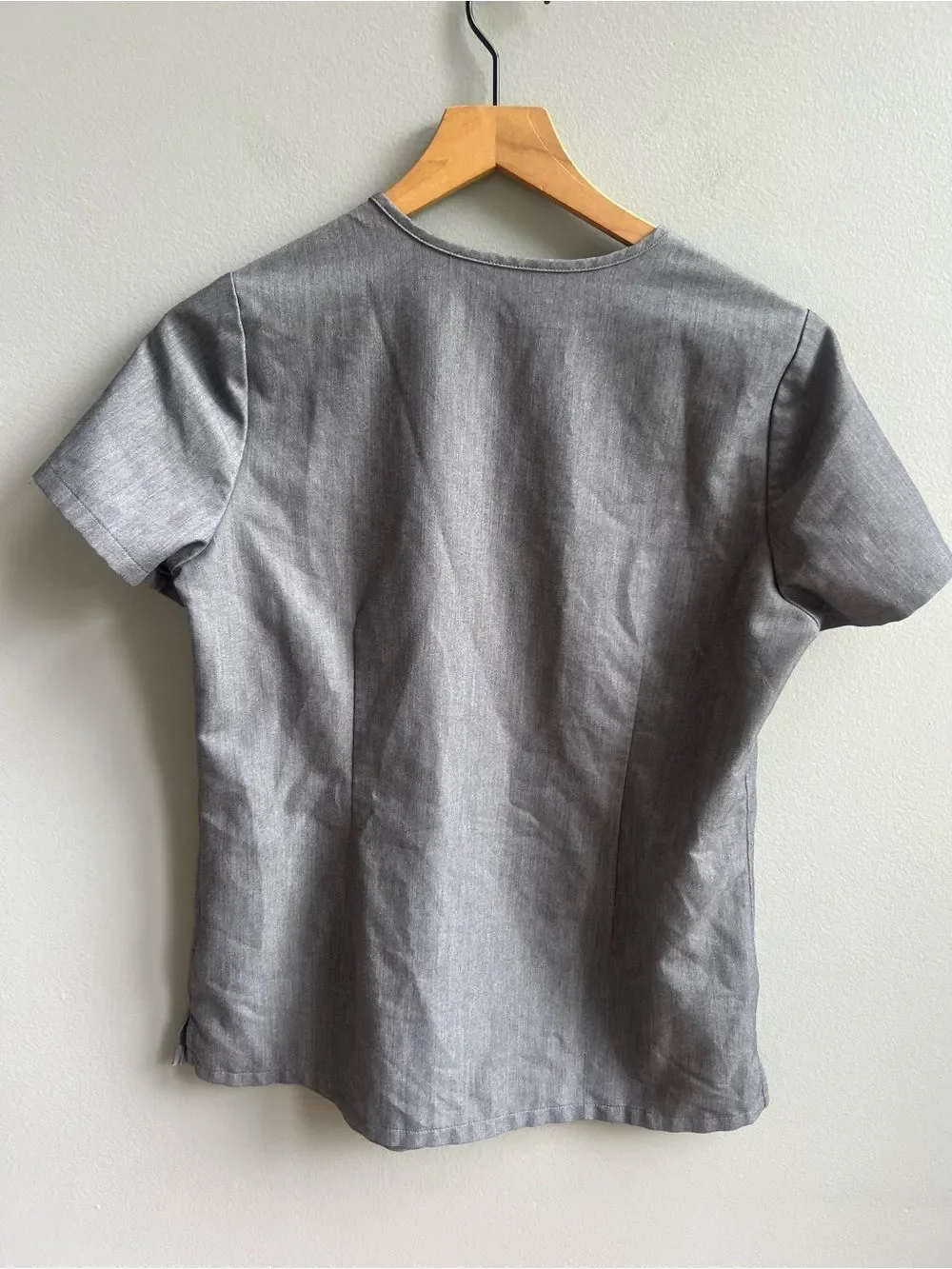 Figs Catarina Graphite Heather Gray Scrub Top Shirt Size XS